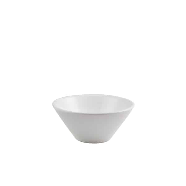 Genware Porcelain Low Conical Bowl 13.5cm/ 5.25" - Pack of 6