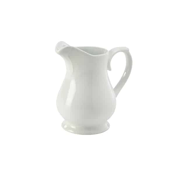 Genware Porcelain Traditional Serving Jug 14cl/ 5oz - Pack of 6