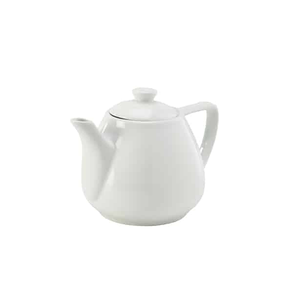 Genware Porcelain Contemporary Teapot 45cl/ 16oz - Pack of 6