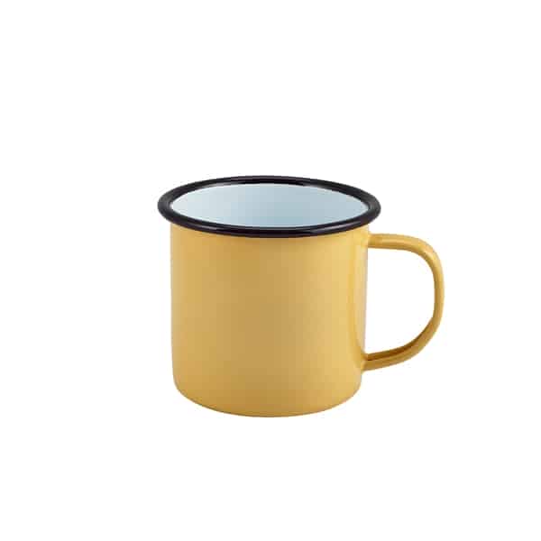 Enamel Mug Yellow 36cl/ 12.5oz - Pack of 12
