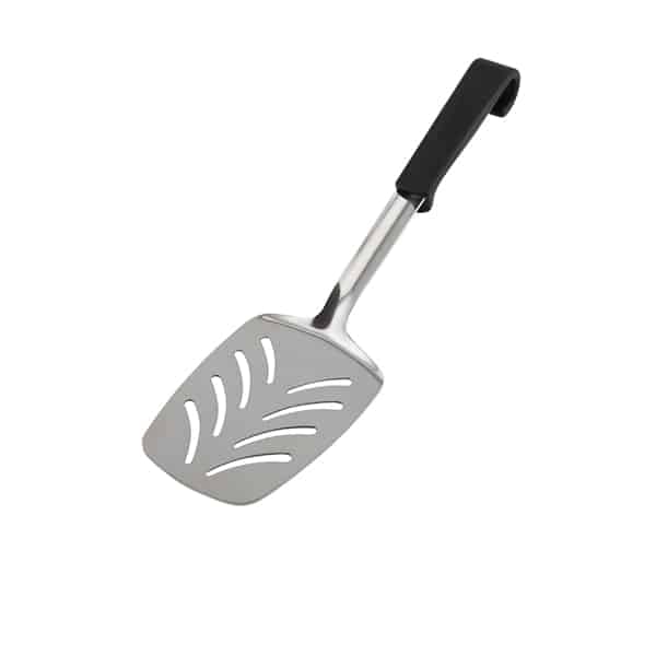 Genware Plastic Handle Slotted Turner Black - Pack of 1