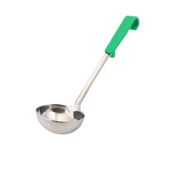 Genware Plastic Handle Soup Ladle Green - Pack of 1
