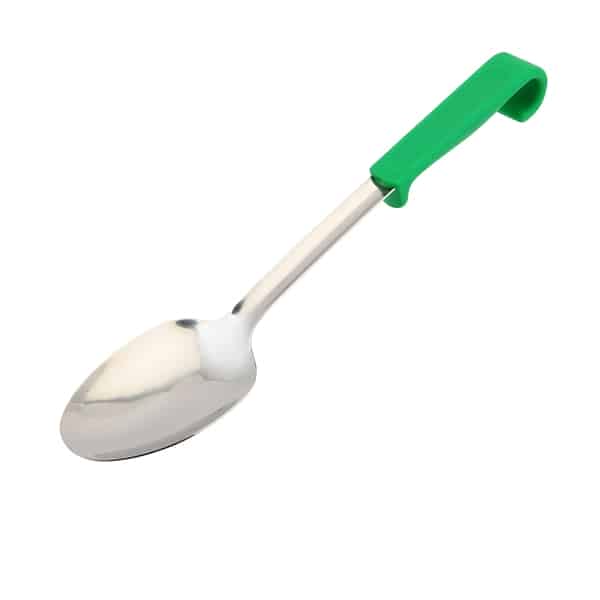 Genware Plastic Handle Spoon Plain Green - Pack of 1