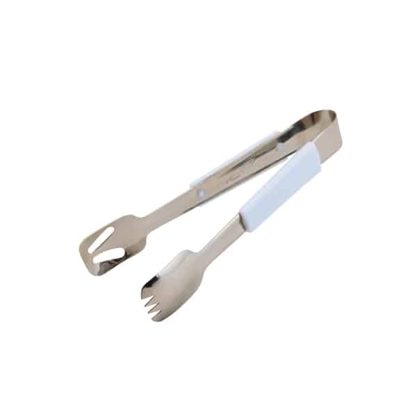 Genware Plastic Handle Buffet Tongs White - Pack of 1