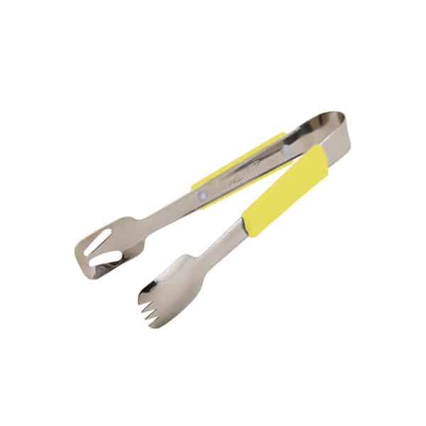 Genware Plastic Handle Buffet Tongs Yellow - Pack of 1