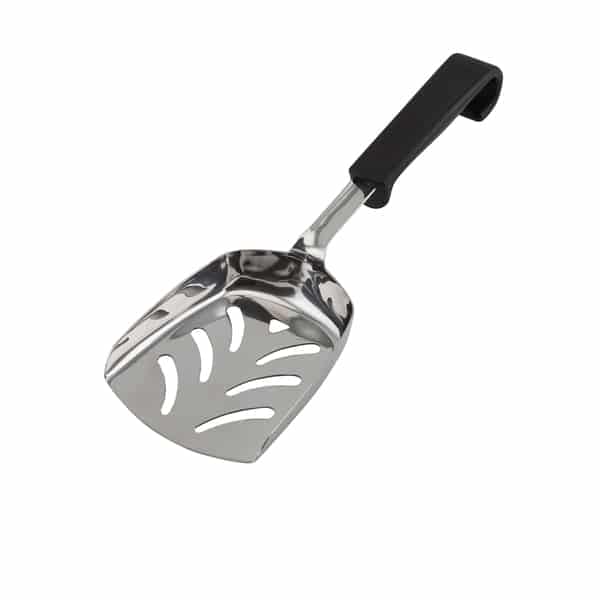 Genware Plastic Handle Chip Scoop Black - Pack of 1