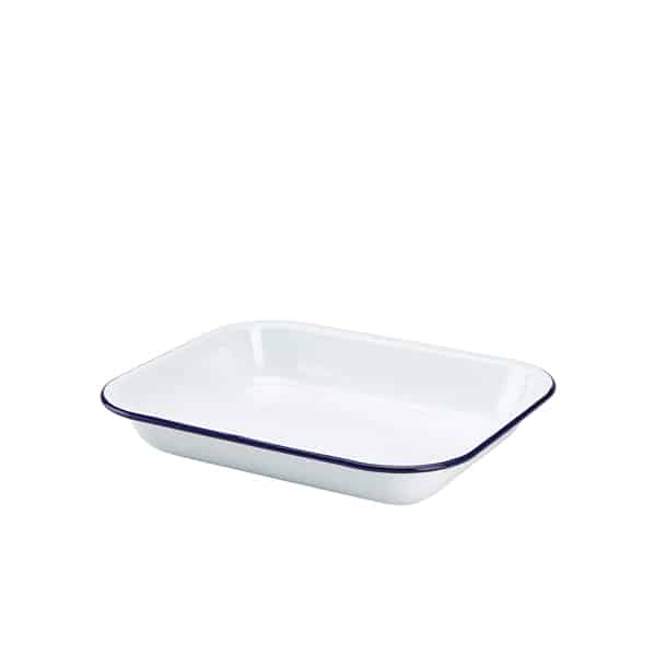 Enamel Baking Tray 28 x 23 x 4.5cm - Pack of 6