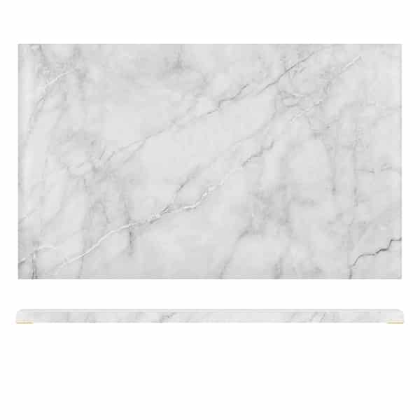 White Marble Agra Melamine GN 1/1 Slab 53 x 32.5cm - Pack of 1