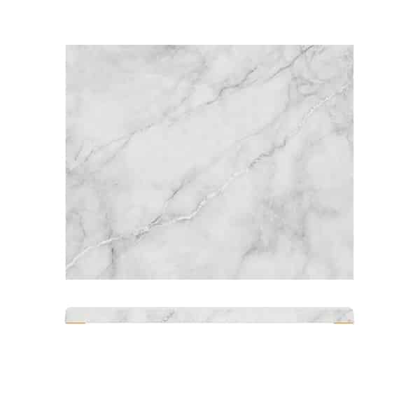 White Marble Agra Melamine GN 1/2 Slab 32.5 x 26.5cm - Pack of 1