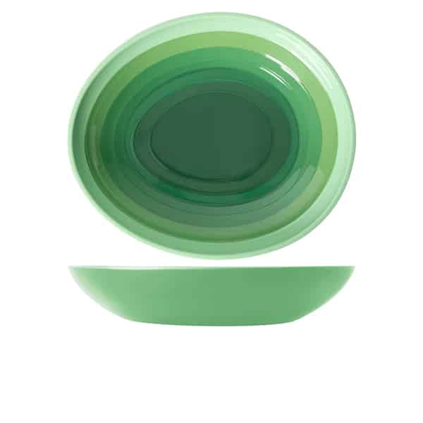 Shoots Green Atlantis Melamine Oval Bowl 38 x 32.5 x 7cm - Pack of 1