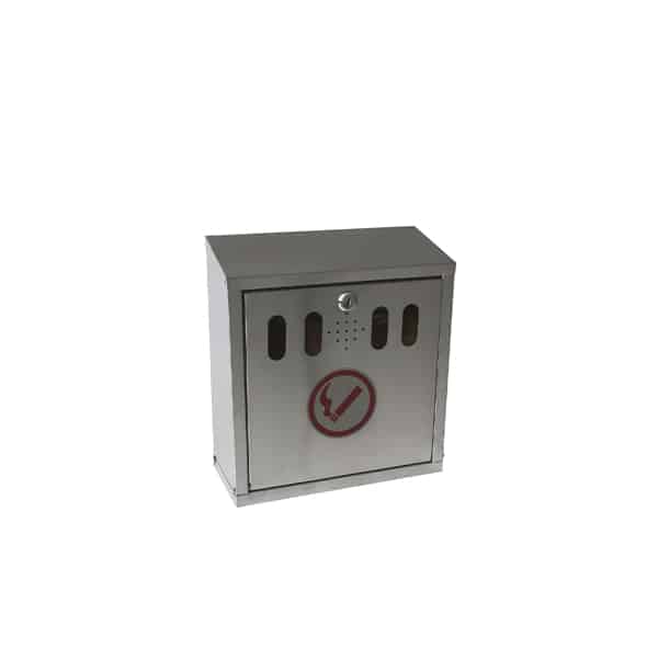 Genware S/St. Wall-Mounted Outdoor Ashtray - Pack of 1
