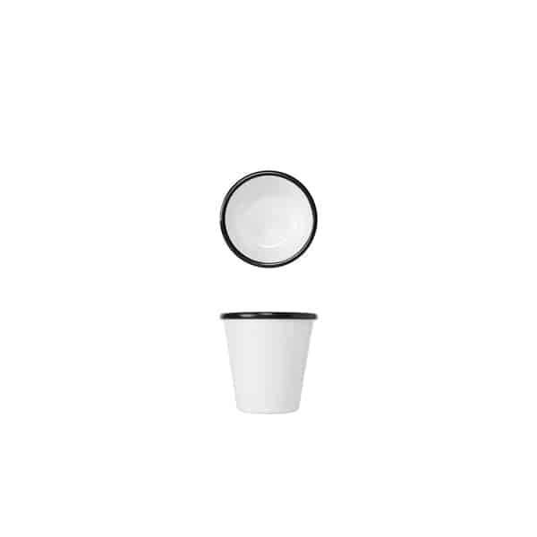 Black/ White Melamine Athens Pot 9.2 x 9cm - Pack of 24