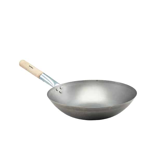 Black Iron Wok Flat Base 14"/ 35.6cm - Pack of 1