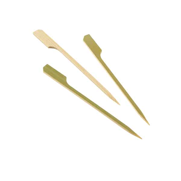 Bamboo Gun Shaped Paddle Skewers 12cm/ 4.75" 100 Pcs- Pack of 1