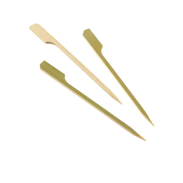 Bamboo Gun Shaped Paddle Skewers 15cm/ 6" 100 Pcs- Pack of 1