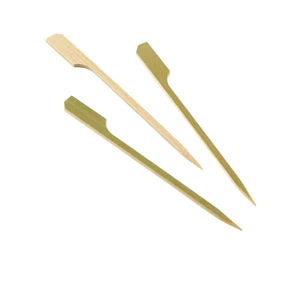 Bamboo Gun Shaped Paddle Skewers 18cm/ 7" 100 Pcs- Pack of 1