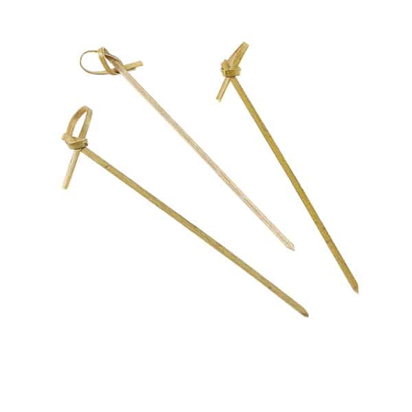Bamboo Looped Skewers 12cm/ 4.75" 100 Pcs- Pack of 1