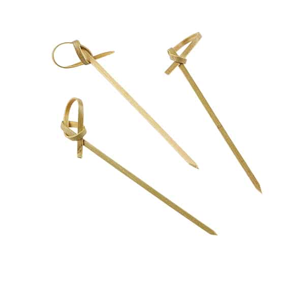 Bamboo Looped Skewers 9cm/ 3.5" 100 Pcs- Pack of 1