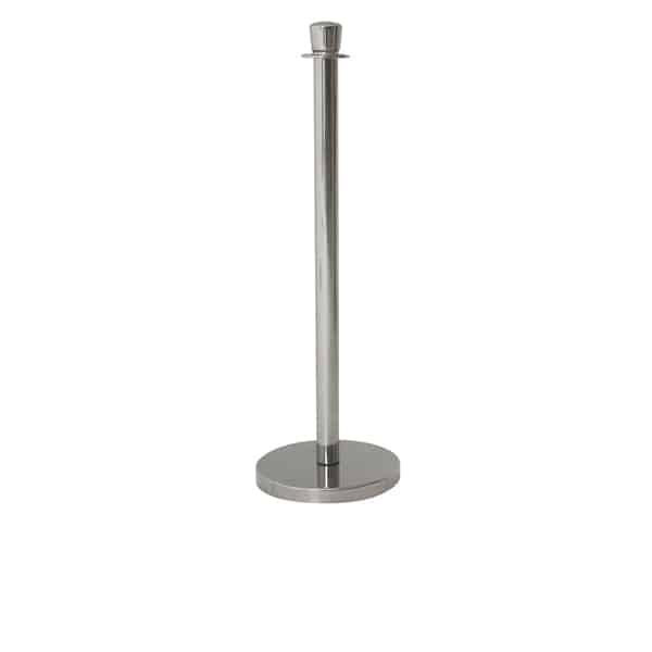 Genware Stainless Steel Barrier Post - Pack of 2