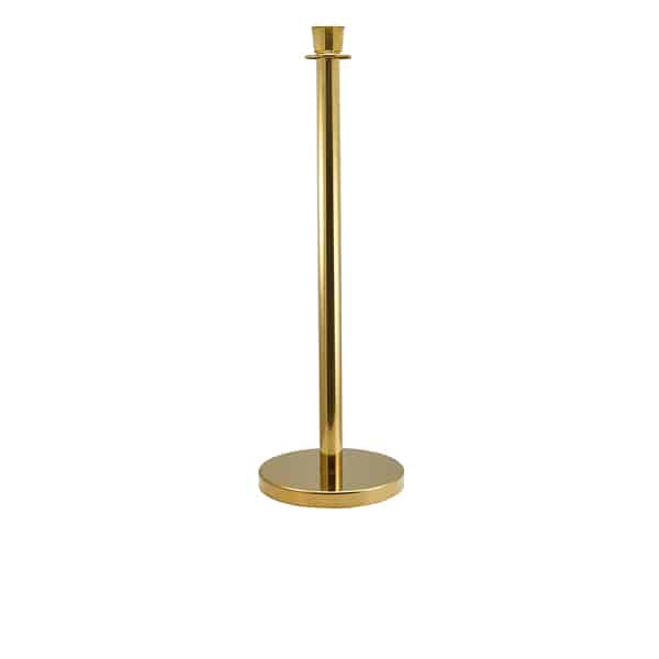 Genware Brass Plated Barrier Post - Pack of 2