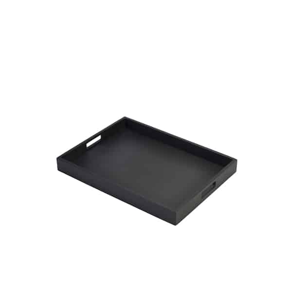 Solid Black Butlers Tray 44 x 32 x 4.5cm - Pack of 1