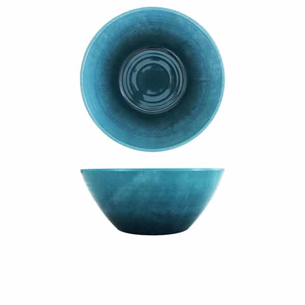 Light Blue Glazed Melamine Casablanca Bowl 24.5 x 10cm - Pack of 1