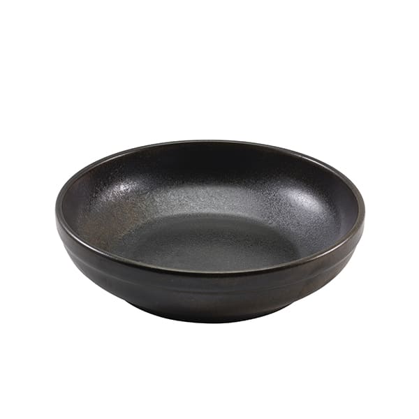 Terra Porcelain Black Coupe Bowl 20cm - Pack of 6