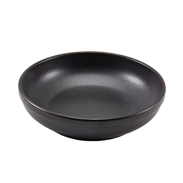 Terra Porcelain Black Coupe Bowl 23cm - Pack of 6