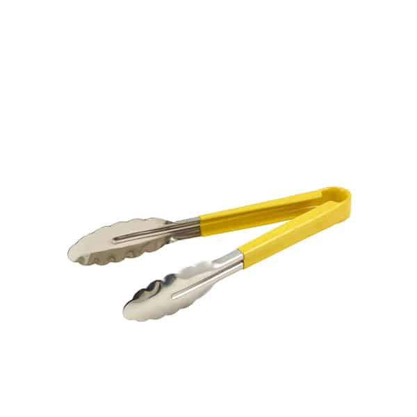 Genware Colour Coded S/St. Tong 23cm Yellow - Pack of 1