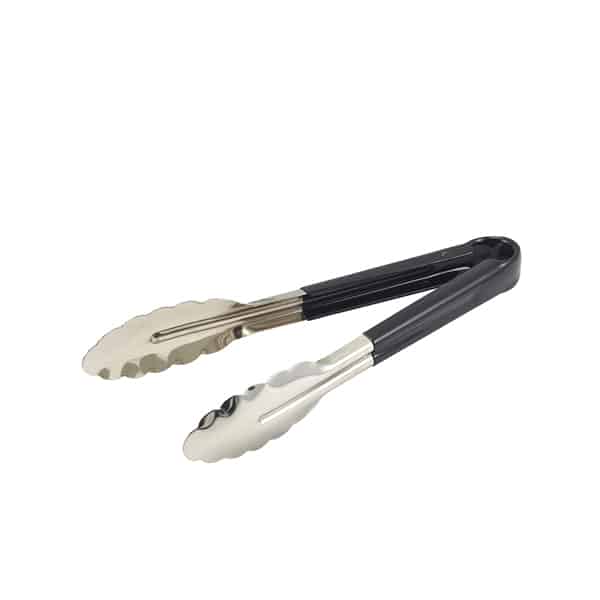 Genware Colour Coded St/St. Tong 31cm Black - Pack of 1