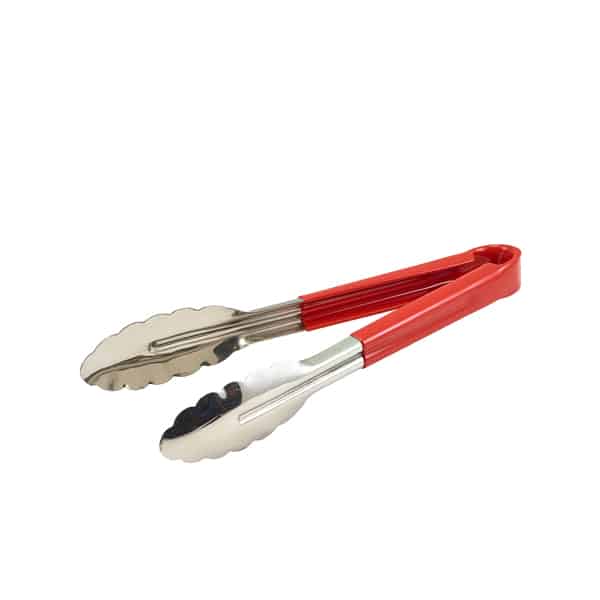 Genware Colour Coded St/St. Tong 31cm Red - Pack of 1