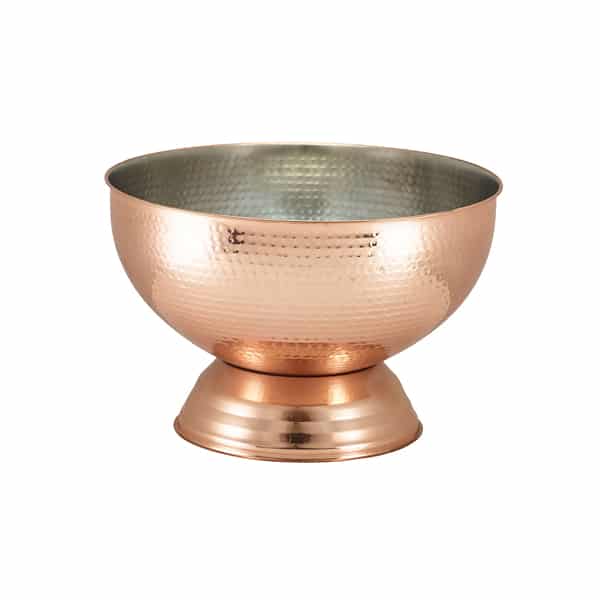 Hammered Copper Champagne Bowl 36cm - Pack of 1