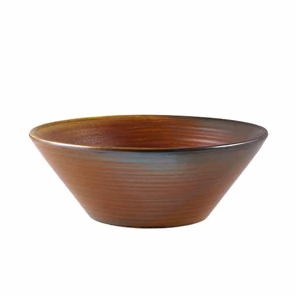 Terra Porcelain Rustic Copper Conical Bowl 16cm - Pack of 6