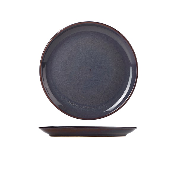 Terra Stoneware Rustic Blue Coupe Plate 19cm - Pack of 6