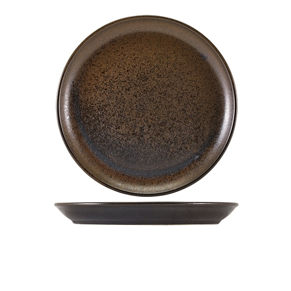 Terra Porcelain Black Coupe Plate 27.5cm - Pack of 6