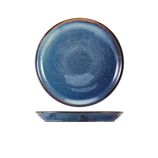 Terra Porcelain Aqua Blue Coupe Plate 19cm - Pack of 6