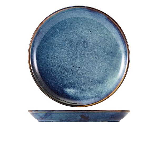 Terra Porcelain Aqua Blue Coupe Plate 30.5cm - Pack of 6