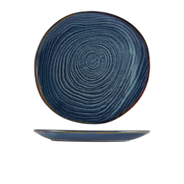 Terra Porcelain Aqua Blue Organic Plate 28.5cm - Pack of 6