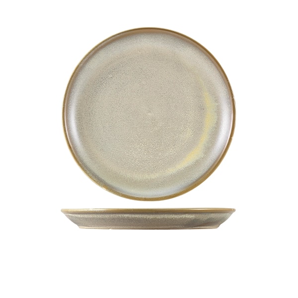 Terra Porcelain Matt Grey Coupe Plate 24cm - Pack of 6