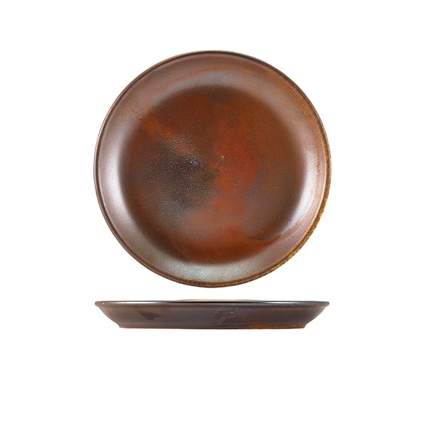 Terra Porcelain Rustic Copper Coupe Plate 19cm - Pack of 6