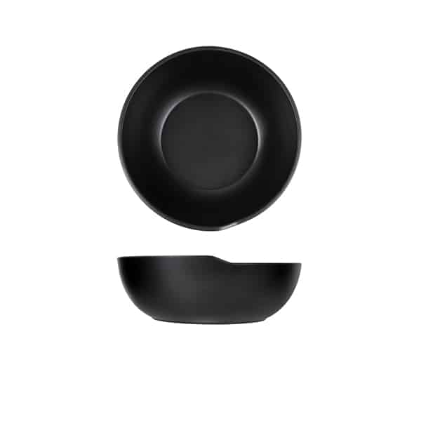 Black Copenhagen Round Melamine Bowl 20 x 7.5cm - Pack of 6