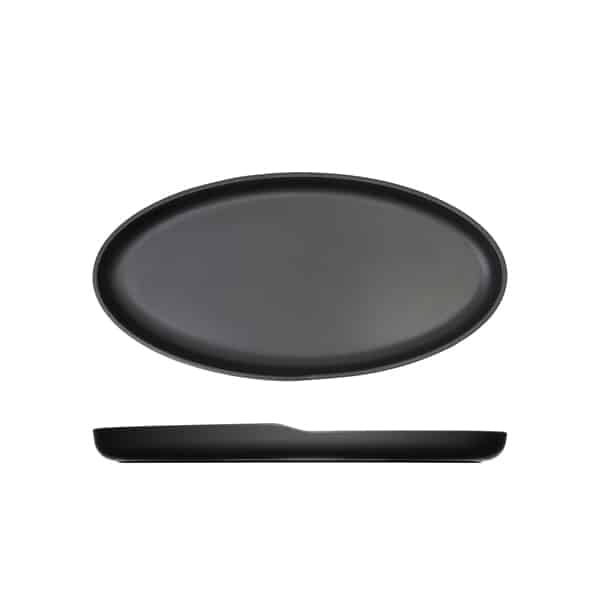 Black Copenhagen Oval Melamine Dish 40 x 20cm - Pack of 1
