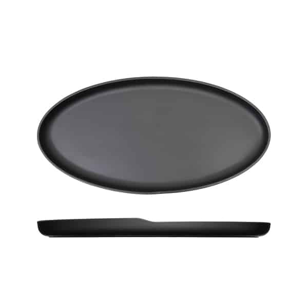 Black Copenhagen Oval Melamine Dish 47.5 x 24cm - Pack of 1