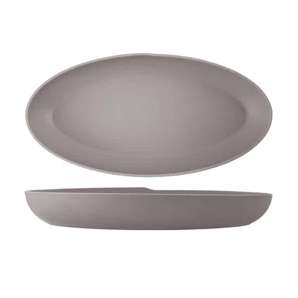 Sand Brown Copenhagen Oval Melamine Deep Dish 55 x 27.5 x 7.5cm - Pack of 1
