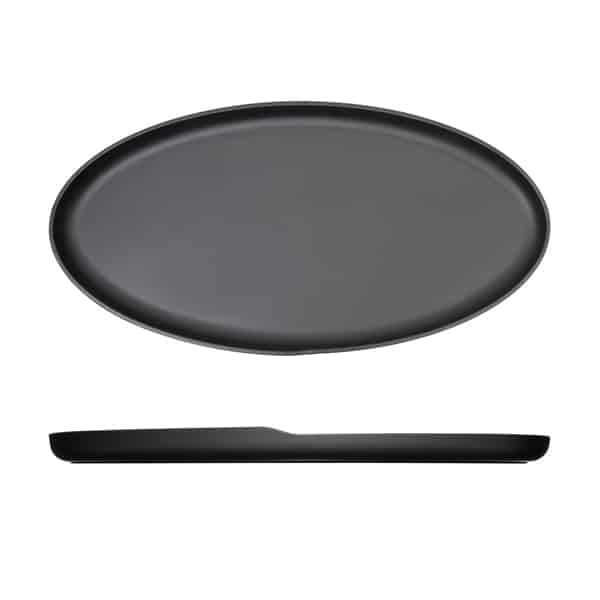 Black Copenhagen Oval Melamine Dish 55 x 27.5cm - Pack of 1