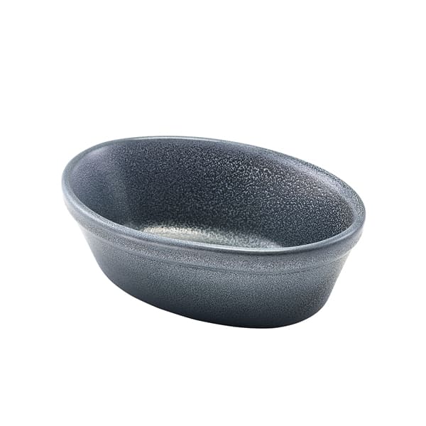 Forge Graphite Stoneware Oval Pie Dish 16cm - Pack of 6