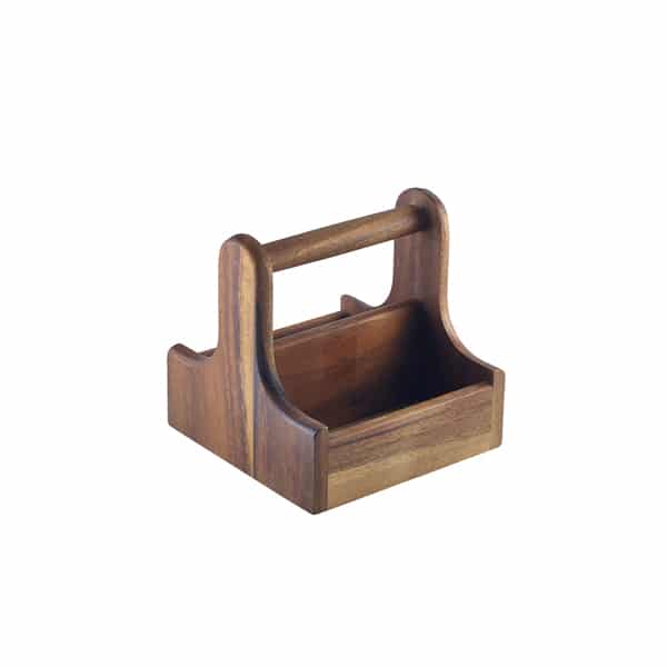 Small Dark Wood Table Caddy - Pack of 1
