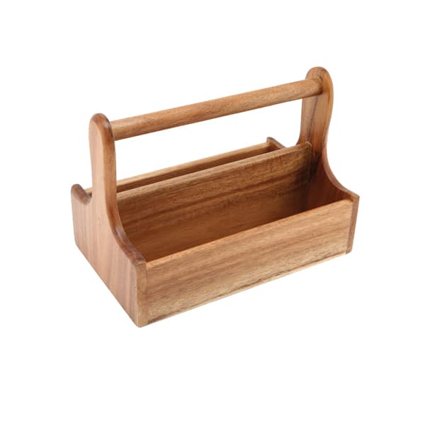 Genware Dark Wood Table Caddy - Pack of 1