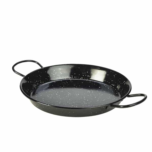 Black Enamel Paella Pan 26cm - Pack of 6