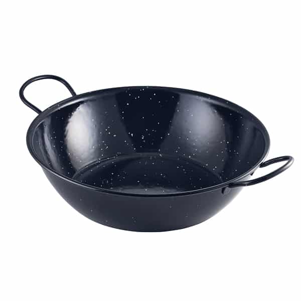 Black Enamel Dish 30cm - Pack of 6
